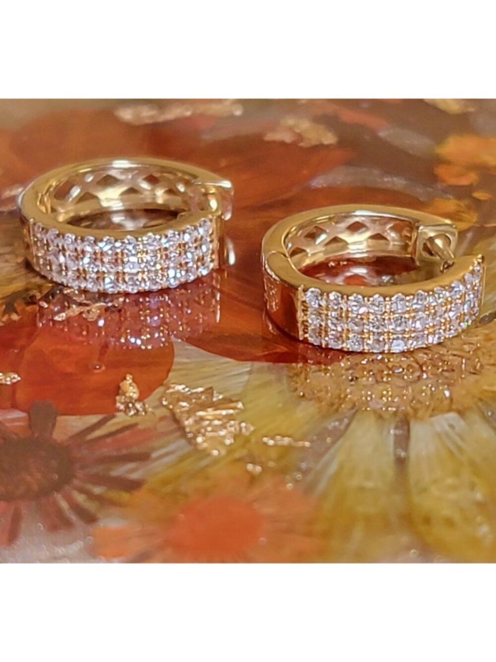 0.5 Cttw Lab Grown Diamond 925 Silver Yellow Gold Huggie Hoops NWT
